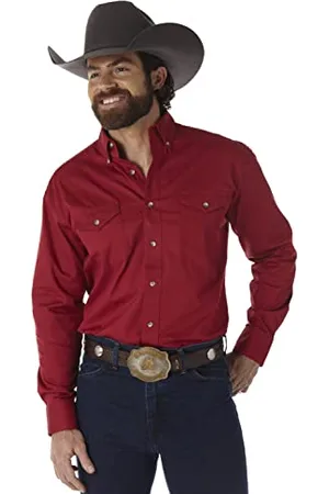 Wrangler Camicia da Uomo con Bottoni a Maniche Lunghe a Due Tasche, , XXL