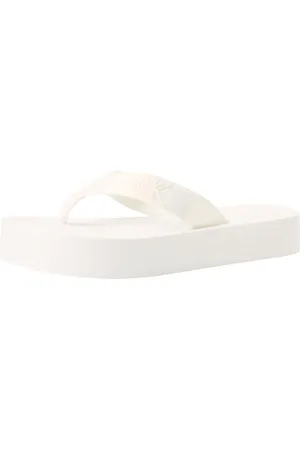Calvin Klein Jeans Infradito Donna Flatform Flipflop Jelly con Zeppa, Bianco (Bright White), 39