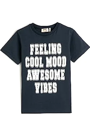 Koton T-Shirt Printed Short Sleeve Crew Neck Cotton, (716), 6-7 Anni Boys