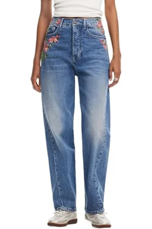 Desigual Pantaloni Lunghi da Donna in Denim Jeans, , 42