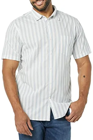 Amazon Camicia in Popeline a Maniche Corte Slim Uomo, , S