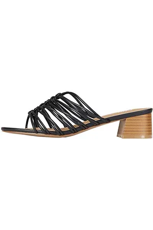 FIND Weave Block Heel Mule - Sandali aperti da donna, ( (Black)), 39 EU