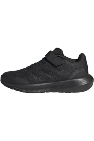 adidas RunFalcon 3.0 Elastic Lace Top Strap Shoes, Scarpe da Corsa, Core Black/Core Black/Core Black, 28 EU