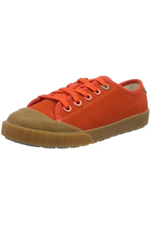 Clarks Cyrus Track K, Scarpe da Ginnastica Basse, Arancione (Orange Suede-), 32.5 EU