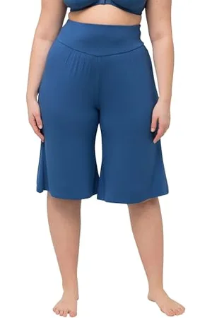 Ulla Popken Bermuda, Gamba Larga, Dritta, Elastico in Vita 818539 Pantaloni, , 40W x 32L Donna