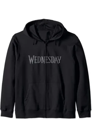 Wednesday Mercoledì Serie Titolo Logo Felpa con Cappuccio