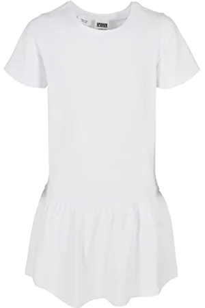 Urban classics Vestito Bambina a Maniche Corte in Cotone, Vestito Estivo Ragzza, Abito Casual Disponibile in Diversi Colori e Taglie 110/116 - 158/170