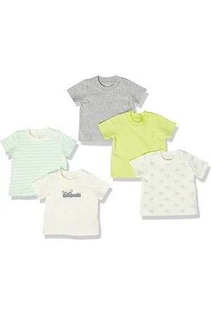 Amazon T-Shirt a Maniche Corte Unisex Bimbi, Pacco da 5, , 0 mesi