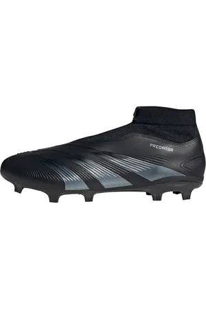 adidas Predator League Laceless Firm Ground Football Boots, Scarpe da Calcio Unisex-Adulto, Core Black/Carbon/Core Black, 43 1/3 EU