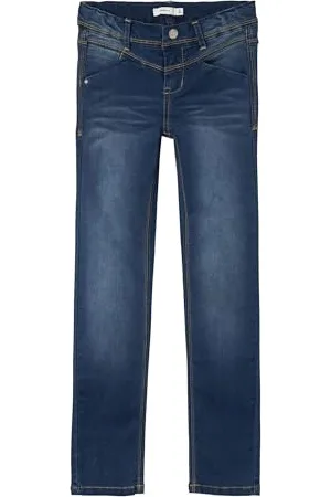 NAME IT Bambine e ragazze Nitsus Indigo K Skinny Dnm Pant Noos Jeans , (Dark Blue Denim),134