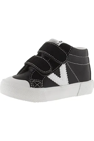 victoria Stivaletto Tribu Effetto Pelle & Logo A Contrasto & Strappo 1065176 per Bambini Negro 32