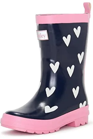 Hatley Rain Boots, Stivali di Gomma da Ragazza, Blu (Navy & White Hearts), 24 EU (8 US)