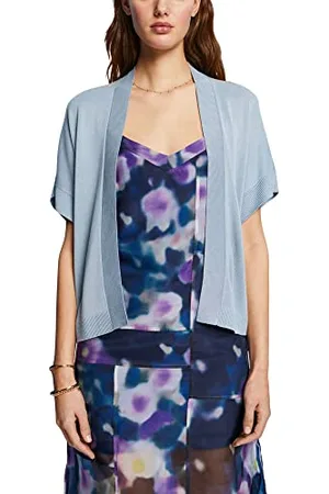 ESPRIT 043eo1i311 Maglione Cardigan, Lavanda Azzurro, XL Donna