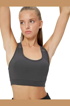 Koton Minimal Printed Tulle Detail Sport Bra, Reggiseno da Donna, (045)