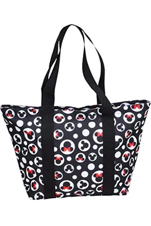 Disney Tote Mickey & Minnie Mouse Icona Stampa Cerniera Borsa Da Viaggio, , Taglia unica