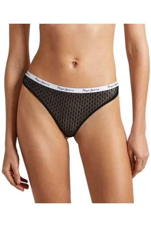 Pepe Jeans Dot 3P Thong, Slip a tanga Donna, (Black),S