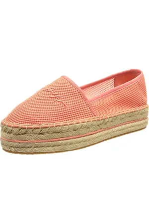 Tommy Hilfiger TH Textured Flatform Espadrille FW0FW06433, Espadrillas Donna, Rosa (Coral Blossom), 42 EU