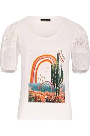 Apart Maglietta Camicia da Donna, Bianco Multicolore, S