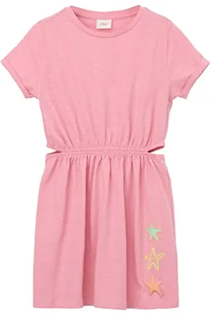 QS by s.Oliver Vestito Corto, Colore: Rosa, 110 cm Bambina