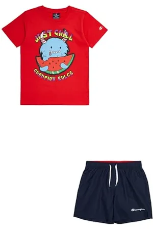 Champion Legacy Back To The Beach B - Graphic Crewneck T-shirt & WR Shorts Completo, , 15-16 anni Bambini e ragazzi SS24