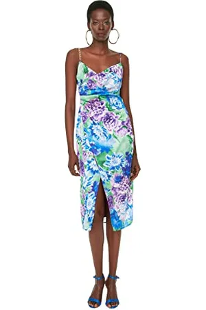 Trendyol Women Woven Dress Abito da Donna in Tessuto Midi Basic Slim Fit, , 42