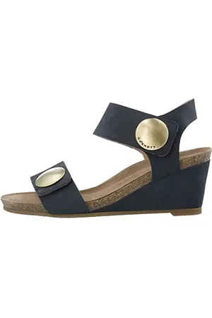 Cashott Casalberta Velcro Button Sandal Nubuck, Tacco Donna, , 39 EU