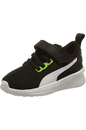 PUMA Flyer Runner V Inf, Sneaker Unisex-Bimbi 0-24, Green Flash White Black, 21 EU