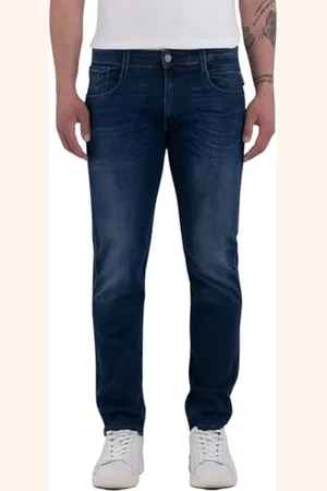 Replay Jeans Anbass Slim Fit da Uomo con Power Stretch, Blu , W34 x L36