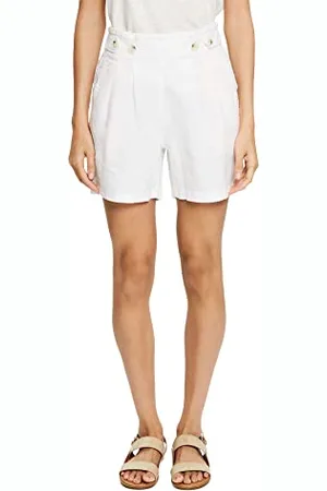 ESPRIT 042EE1C312 Pantaloncini, 100/bianco, 40 Donna