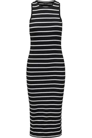 ONLY Onlbelfast Stripe S/L Mididress Jrs Noos Abito Midi, , L Donna
