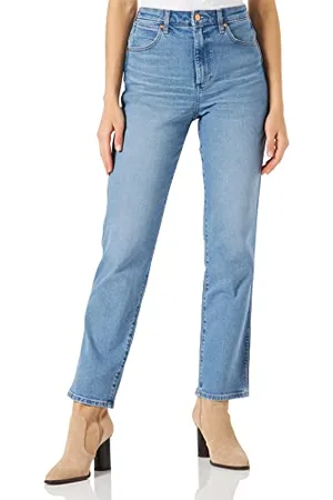 Wrangler Mom Straight Jeans, , 40W / 32L Donna