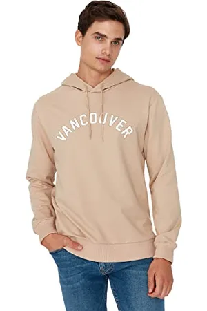 Trendyol Cappuccio con Felpa Regolare Slogan Maglia di Tuta, , M Uomo
