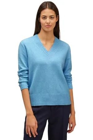Street one A302539 Maglione Lavorato a Maglia, Light Aquamarine Blue Mel, 46 Donna