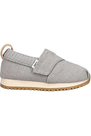 TOMS Tiny_Slipper_Drizzle Grey Heritage Canvas, Sandali Unisex-Bambini, 22 EU