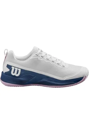 Wilson Rush PRO 4.5 Clay, Tennis Shoe Uomo, White/Ensign Blue/Pirouette, 43 1/3 EU