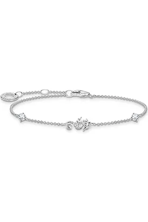 Thomas Sabo Bracciale da donna con cavalluccio marino, in argento Sterling 925, A2061-051-14, 19.00 cm, Argento sterling, Zirconia cubica