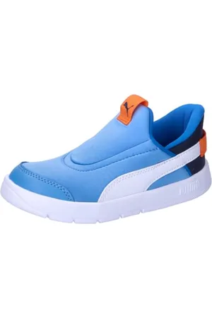 PUMA Courtflex v3 SLIPTECH Inf, Sneaker Unisex-Bimbi 0-24, Team Light Blue White-Club Navy, 25 EU