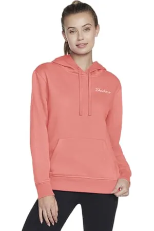 Skechers Signature Pullover Hoodie Felpa con Cappuccio, , XS Donna