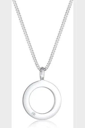 Elli Diamonds Collana Donne Cerchio Infinito diamante (0,015 Ct) In Sterling 925