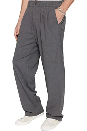 Trendyol Pantaloni da Uomo a Gamba Larga a Vita Normale, , W40