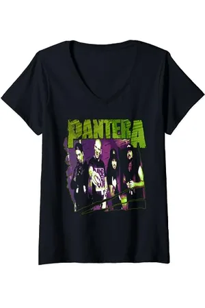 Pantera Ufficiale Vintage Gruppo Sketch Maglietta con Collo a V