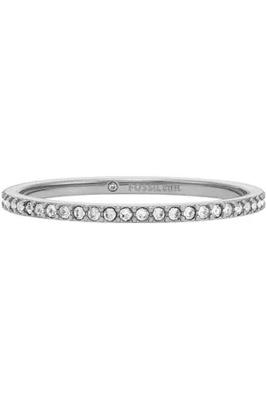 Fossil Anello a fascia All Stacked Up da donna in acciaio, JF046870405
