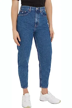 Tommy Hilfiger Jeans Donna Mom Jeans Vita Alta, Blu ( Medium), 31W / 30L