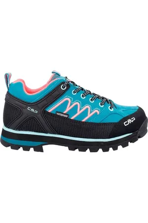 CMP Moon Low Wmn Trekking Shoe WP, Walking Donna, Teal-Red Fluo, 36 EU