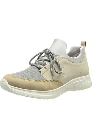 Rieker N8763, Scarpe da Ginnastica Donna, Beige (Kombi 60), 38 EU
