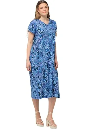 Ulla Popken Abito in Jersey, Stampato 832021 Vestito, , 52-54 Donna