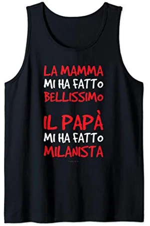 LUMOMIX Canotta Sportiva Milan Regalo Tifosi Calcio Papà Milanista Canotta S Senza Maniche