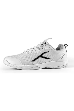Hundred Infinity PRO Non-Marking Professional Badminton Shoe for Men (White/Black, EU 44/UK 10/US 11) | Material: Polyester/Mesh | Suitable for Indoor Tennis/Squash/Table Tennis/Basketball & Padel