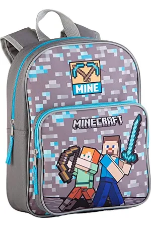 Minecraft Mochila Pre Escolar Warriors, Zaino Scuola Unisex-Bambini e Ragazzi, , L
