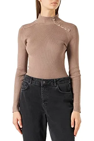 Morgan Pull col Montant A Cote et Boutons Dore 192-mavao.n Maglione, , XS Donna